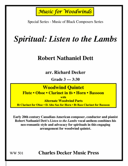 Spiritual: Listen to the Lambs for Woodwind Quintet image number null