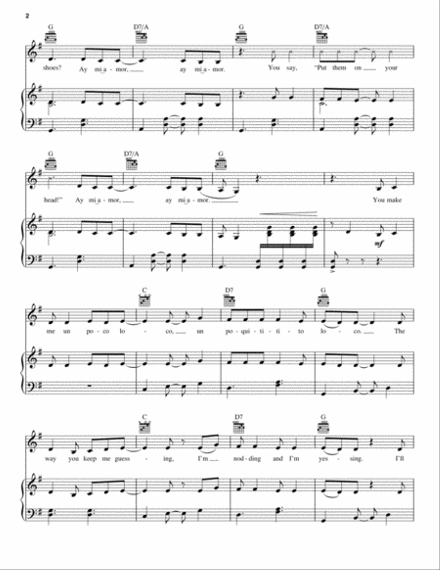 Un Poco Loco (from Coco) Piano, Vocal, Guitar scores gallery preview page 2