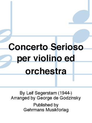 Concerto Serioso per violino ed orchestra