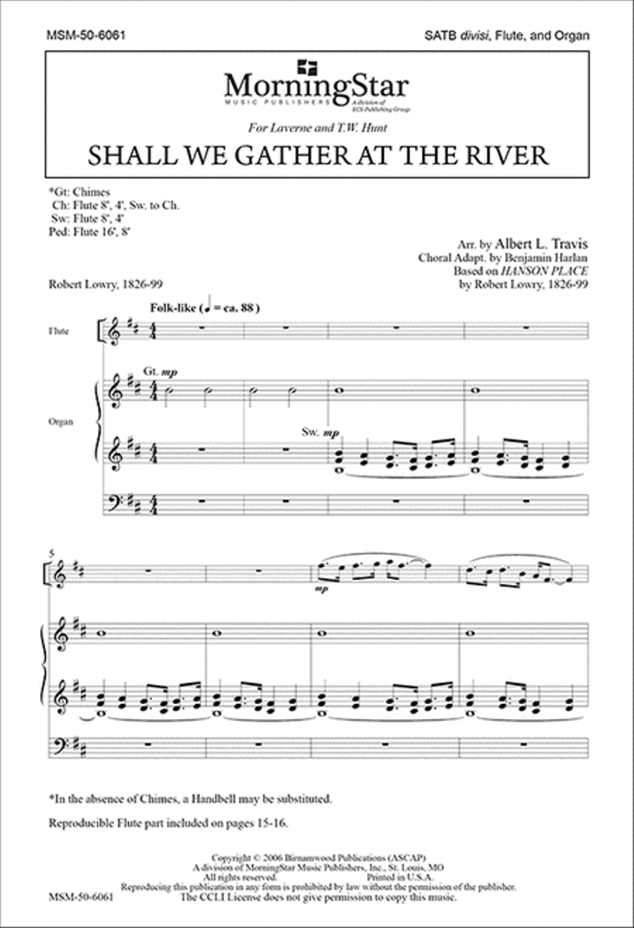 Shall We Gather at the River Divisi scores gallery preview page 1
