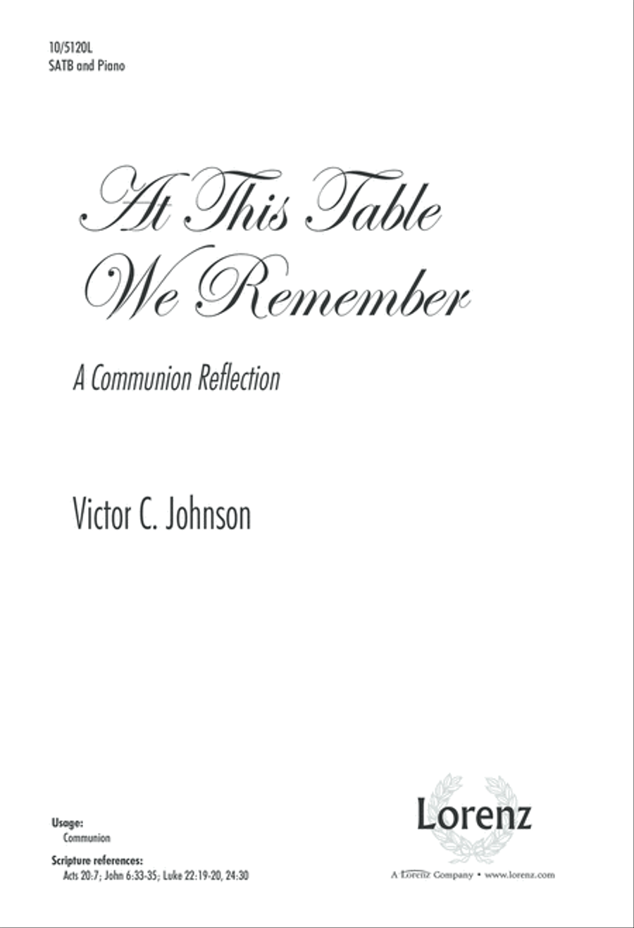 At This Table We Remember 4-Part scores gallery preview page 1