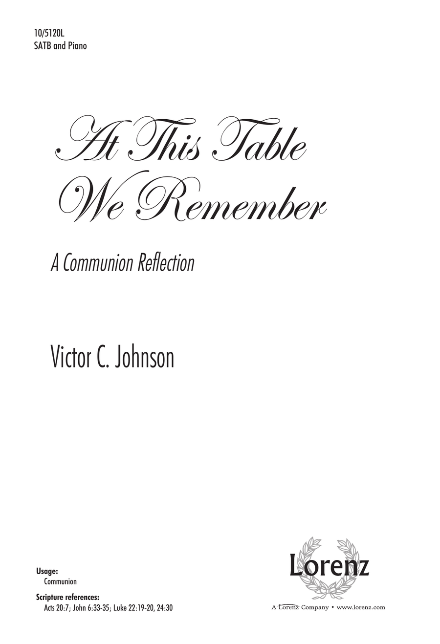 At This Table We Remember
