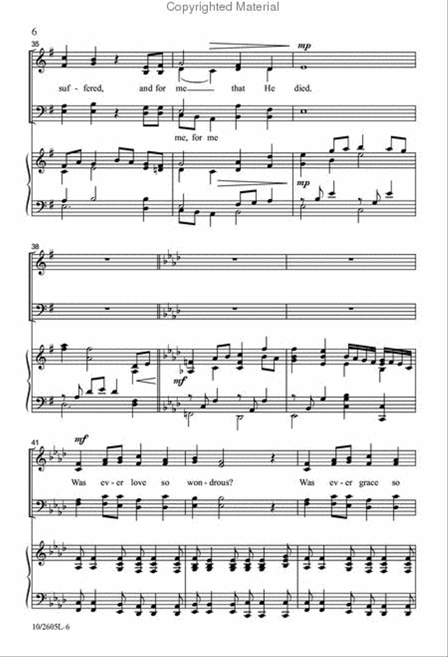 Jesus, Alone in the Garden 4-Part scores gallery preview page 6