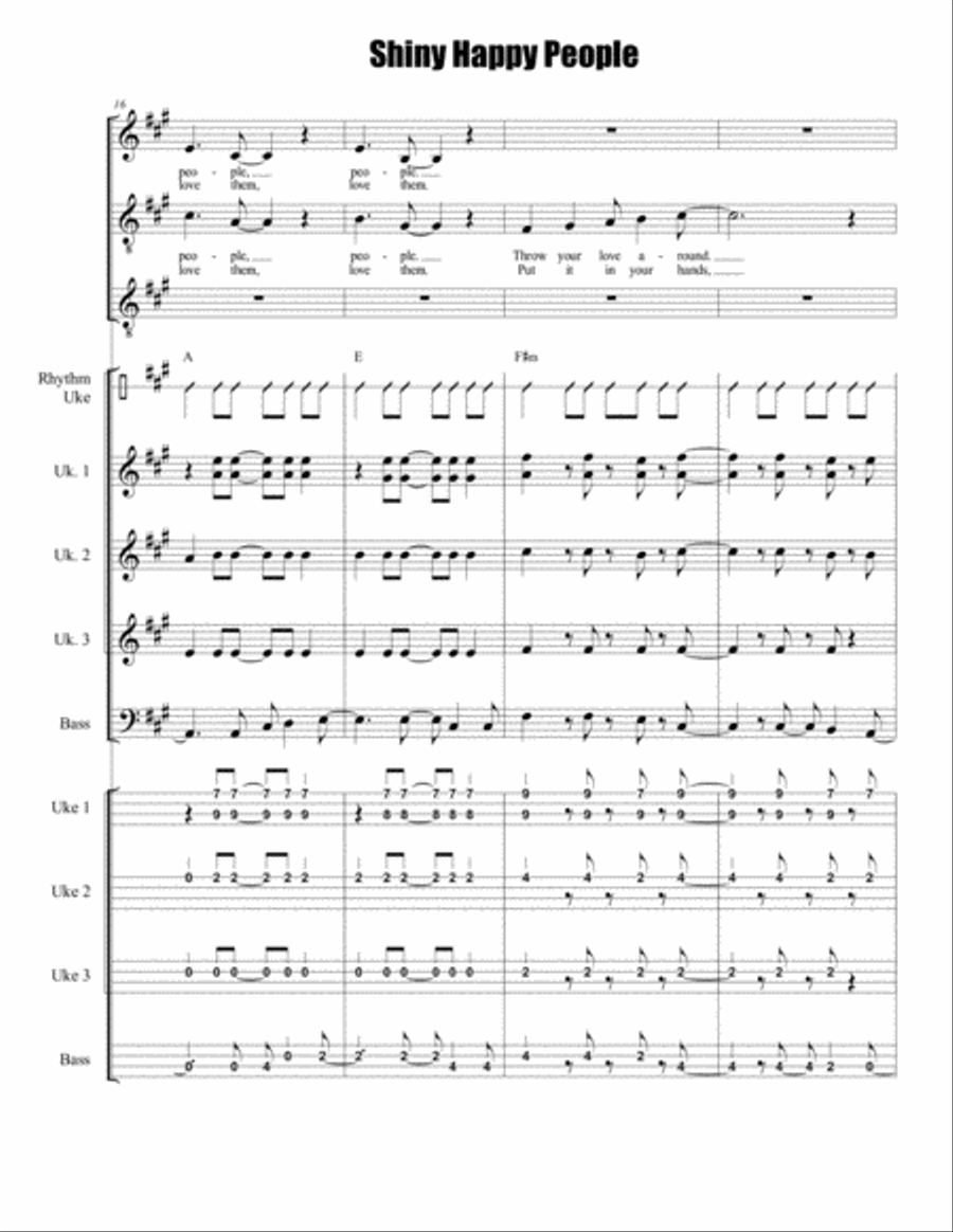Shiny Happy People 3-Part scores gallery preview page 5