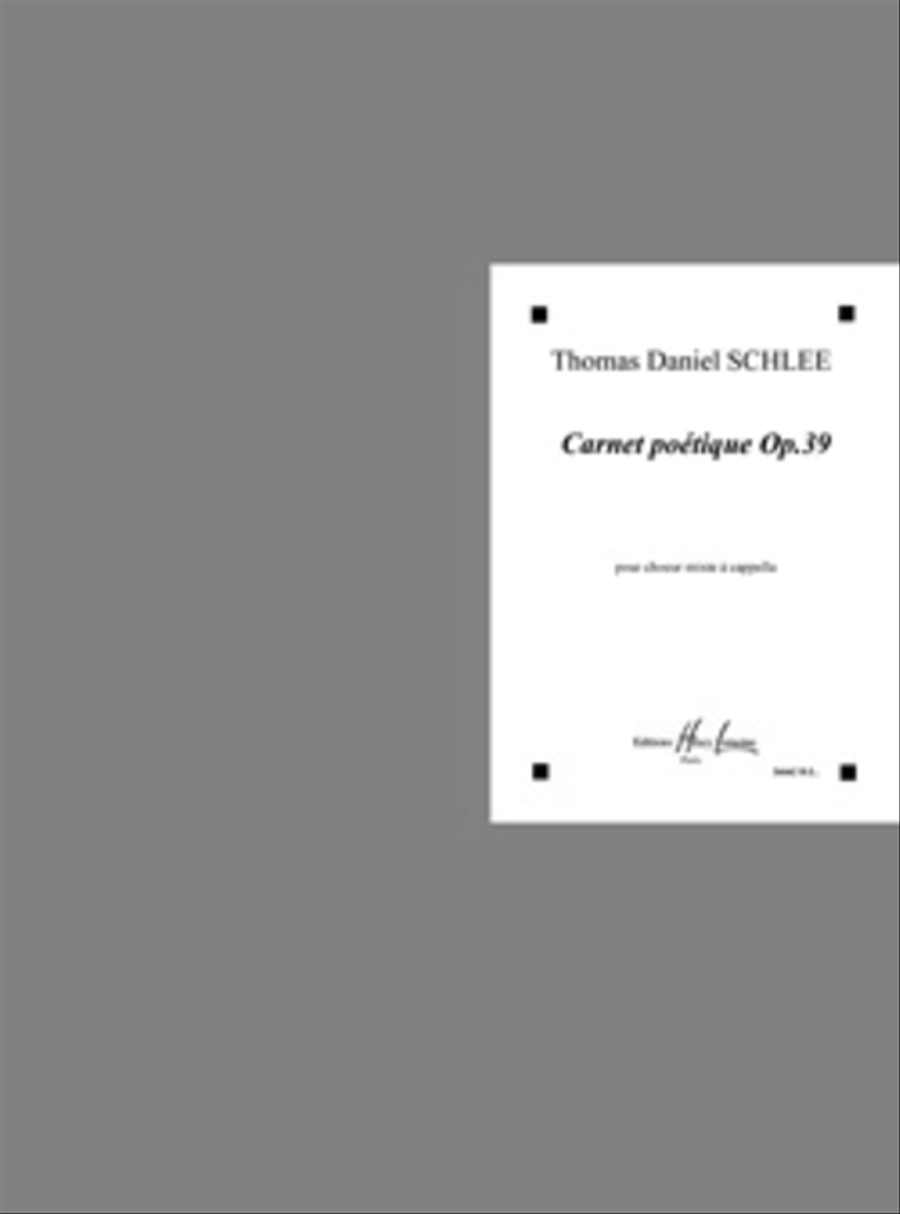 Carnet poetique Op. 39 Choir scores gallery preview page 1