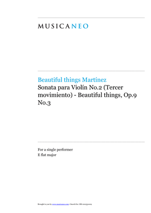 Sonata para Violín No.2(Tercer movimiento)-Beautiful things Op.9 No.3