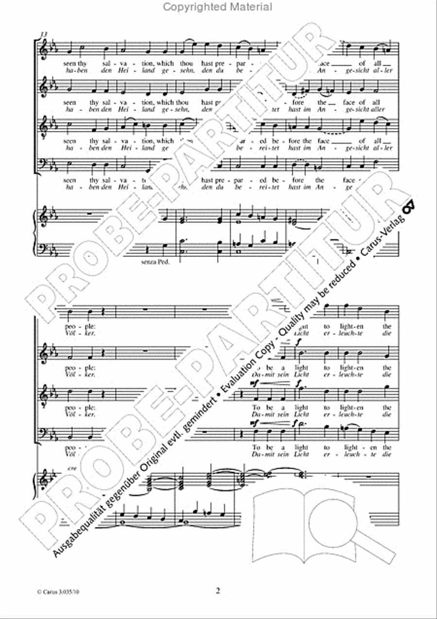 Nunc dimittis Nunc dimittis 4-Part scores gallery preview page 3