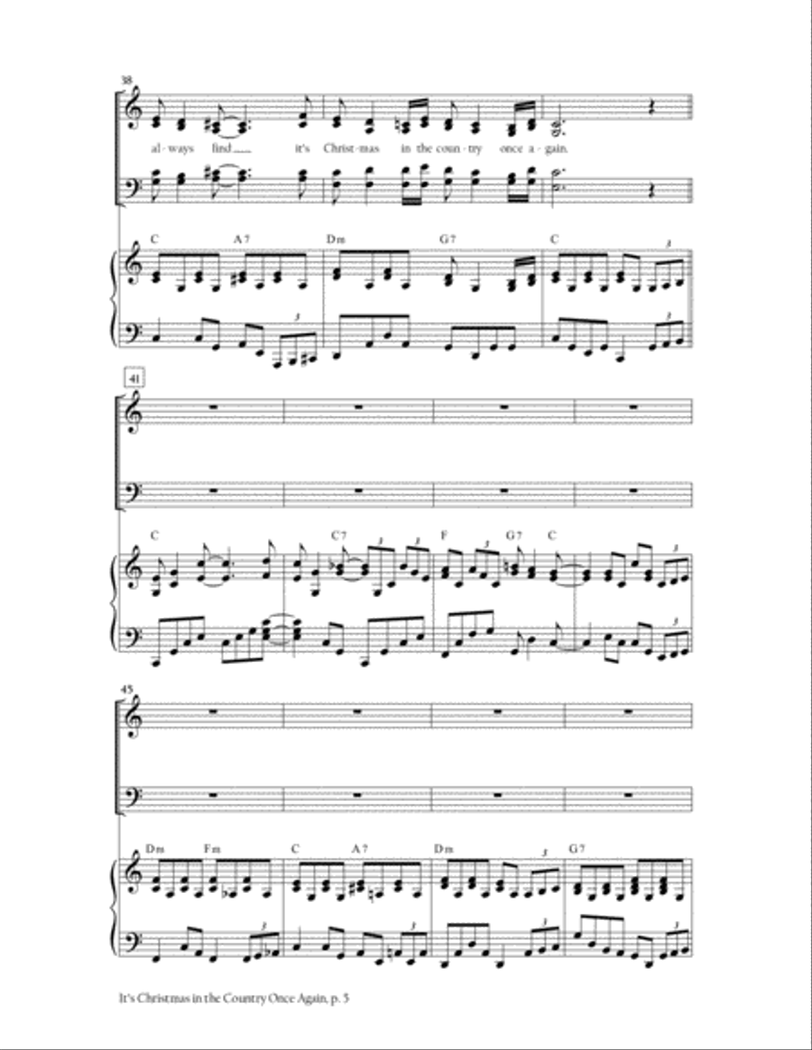 It's Christmas in the Country Once Again 4-Part scores gallery preview page 5