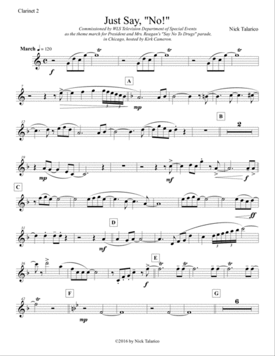 Just Say No March Concert Band scores gallery preview page 5