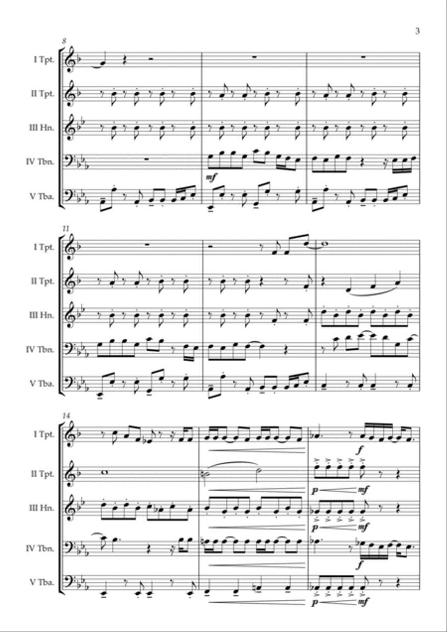 Love Is An Open Door Brass Quintet scores gallery preview page 4
