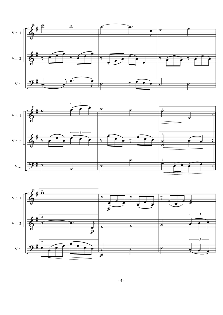 Can't Help Falling In Love String Trio scores gallery preview page 4
