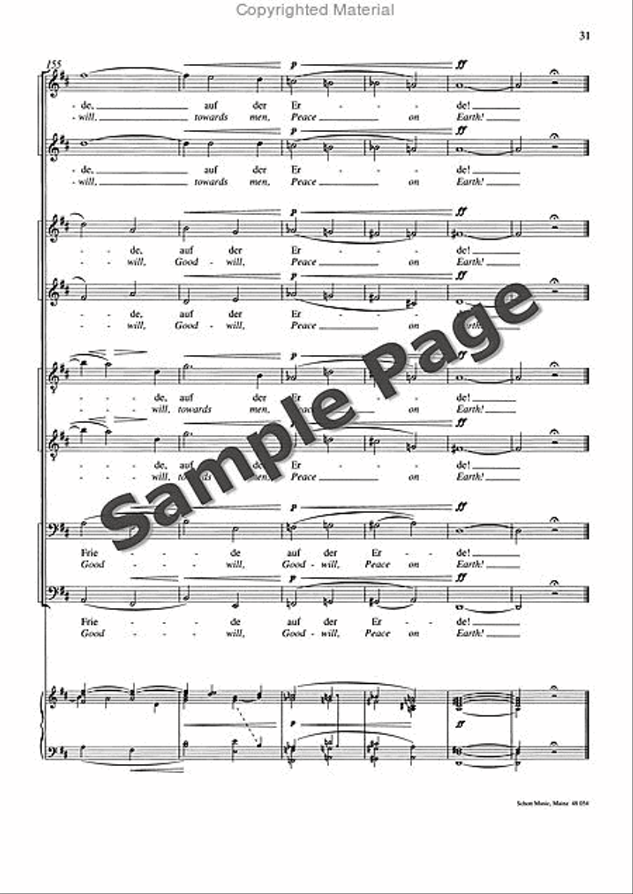 Friede auf Erden, Op. 13 Divisi scores gallery preview page 32
