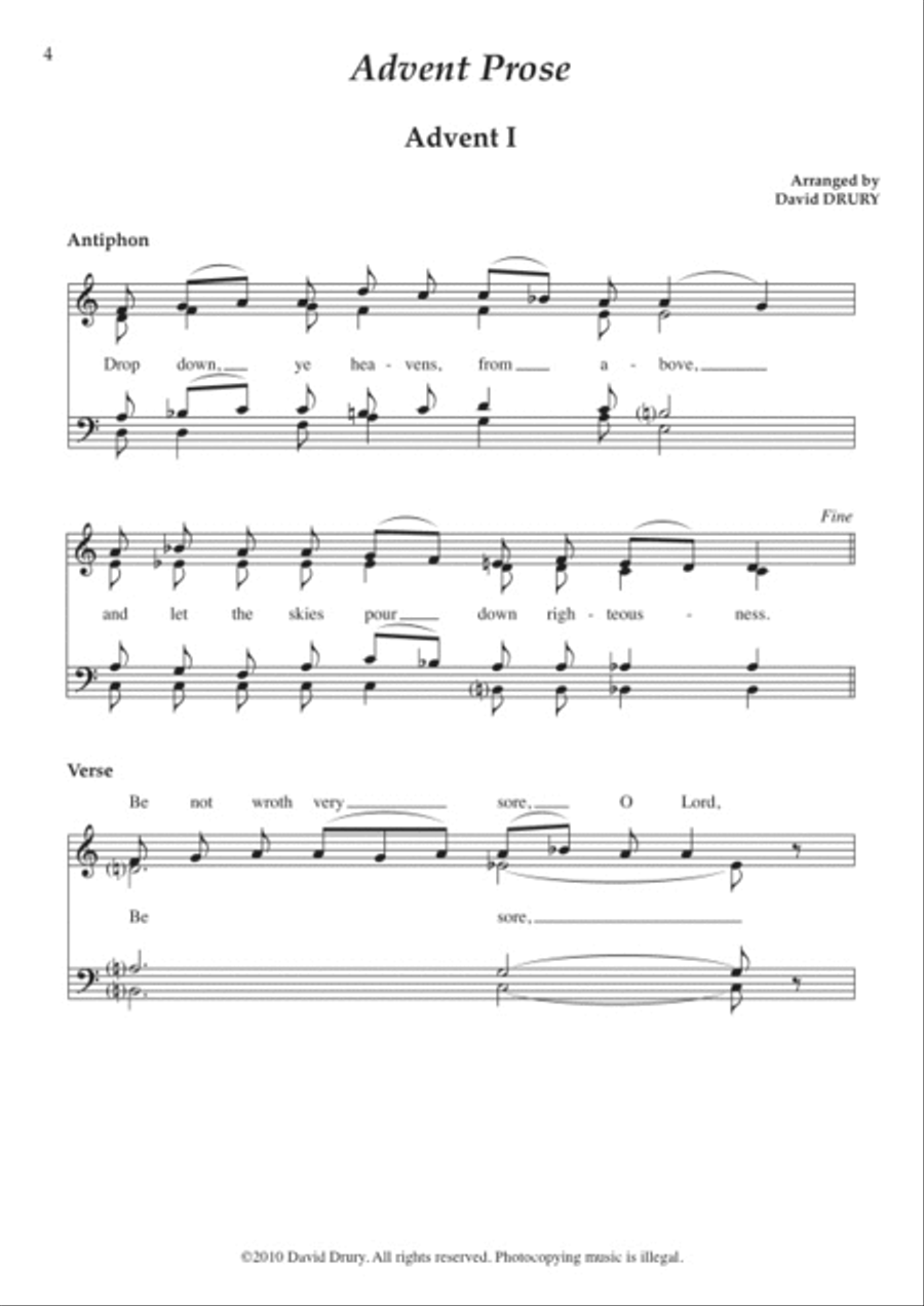 Advent Prose Advent Prose 4-Part scores gallery preview page 2