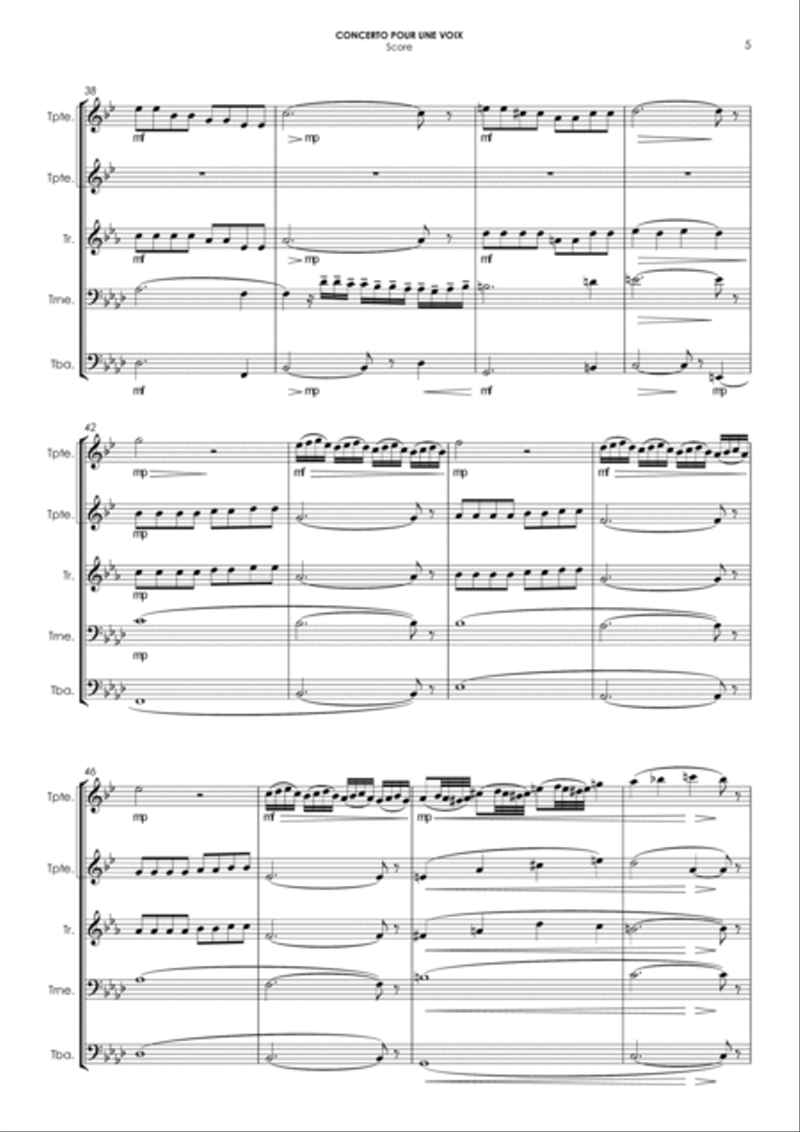 Concerto Pour Une Voix Brass Ensemble scores gallery preview page 5