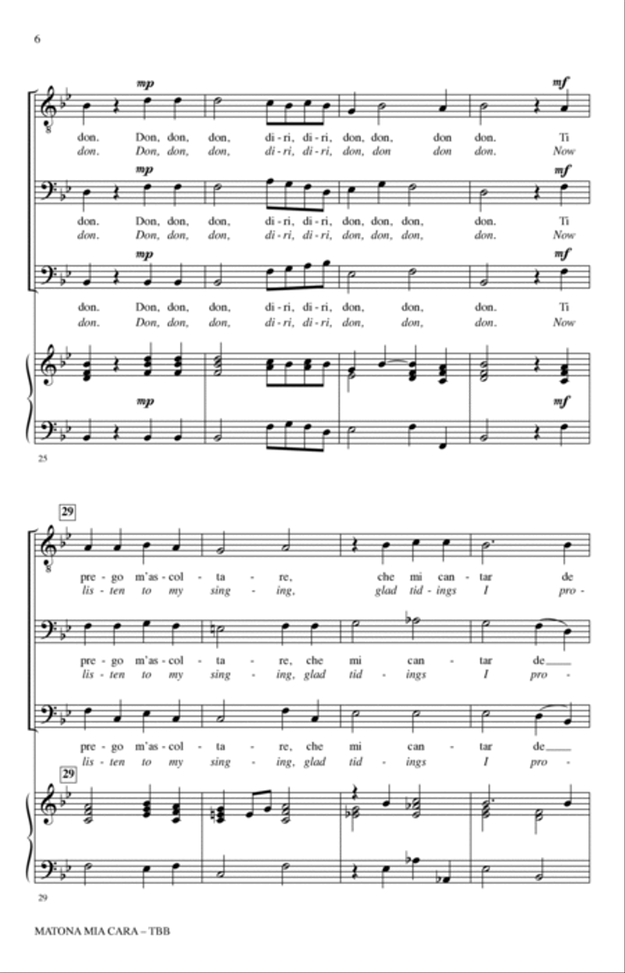 Matona Mia Cara 3-Part scores gallery preview page 4