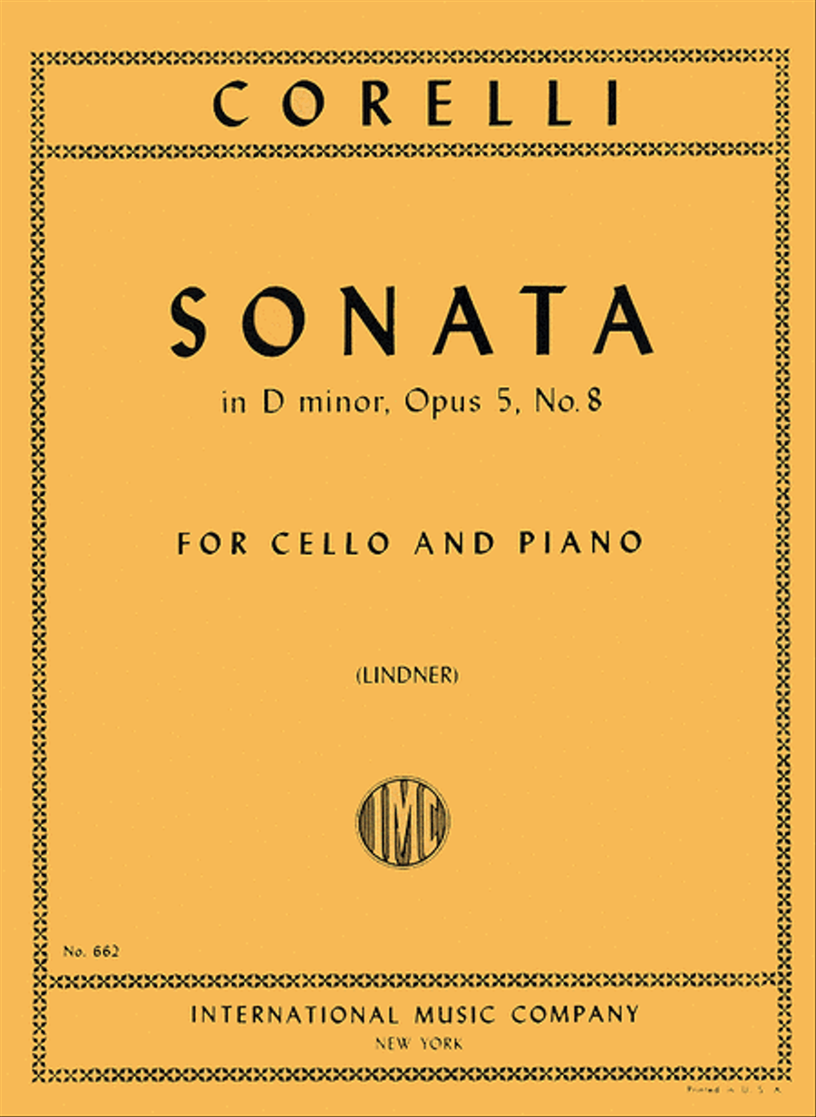 Sonata in D minor, Op. 5 No. 8 Piano Accompaniment scores gallery preview page 1