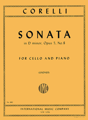 Book cover for Sonata in D minor, Op. 5 No. 8