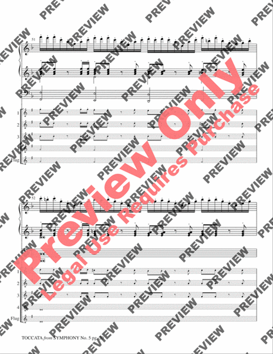 Toccata (from Symphony No. 5) Small Ensemble scores gallery preview page 22