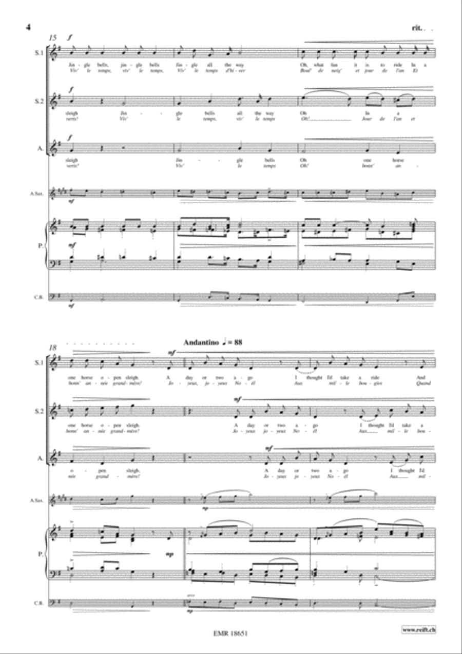 Fantasia on Jingle Bells Fantasia on Jingle Bells Children's Choir scores gallery preview page 5