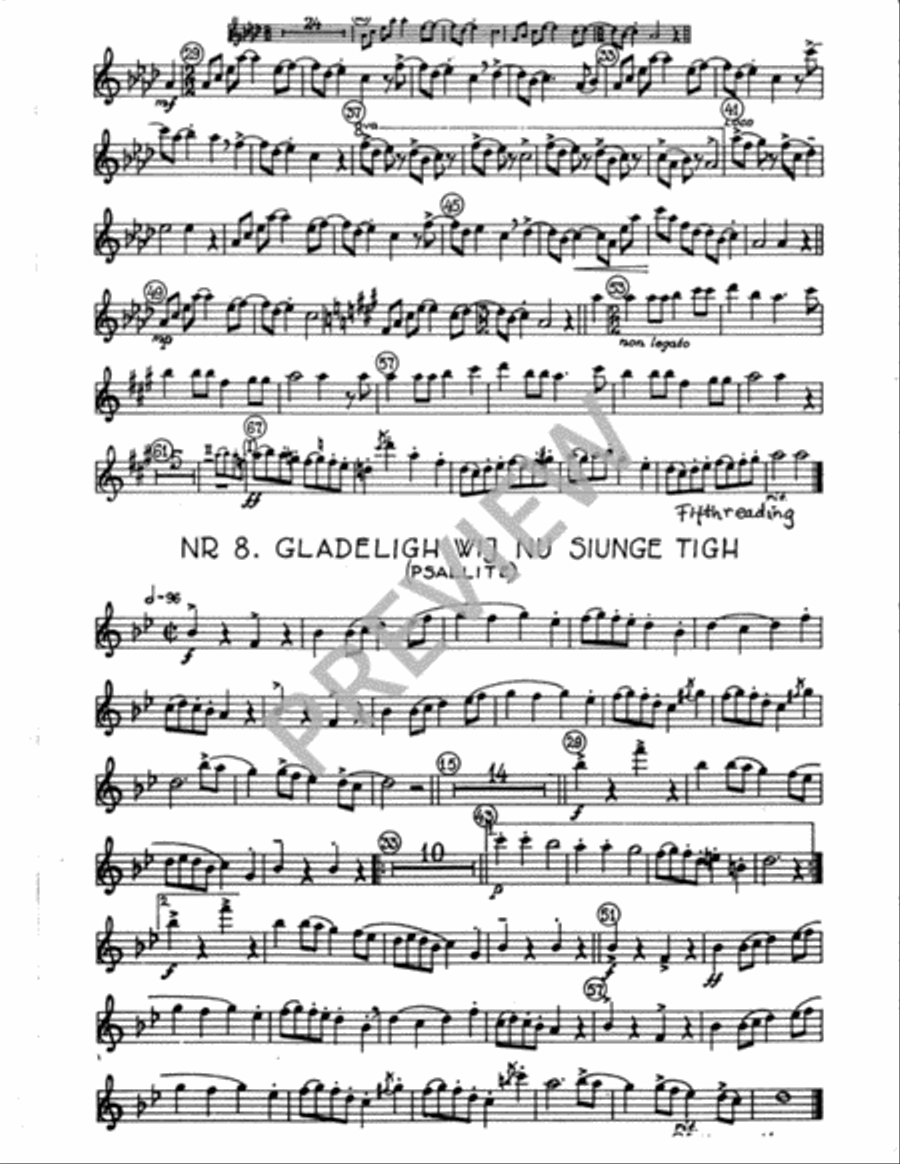 Gaudete (Instrumental Parts) Bassoon scores gallery preview page 5