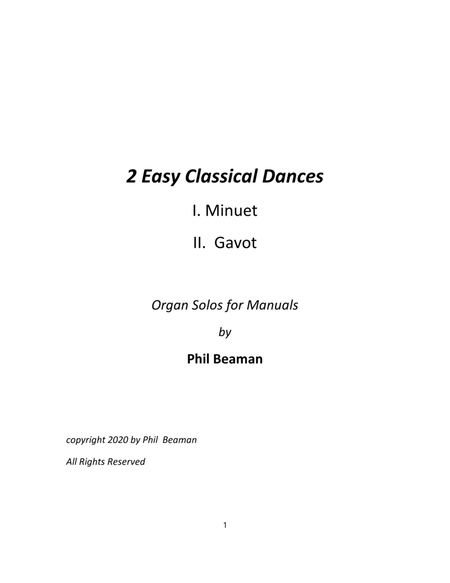 2 Easy Classical Dances- Organ solos for Manuals image number null