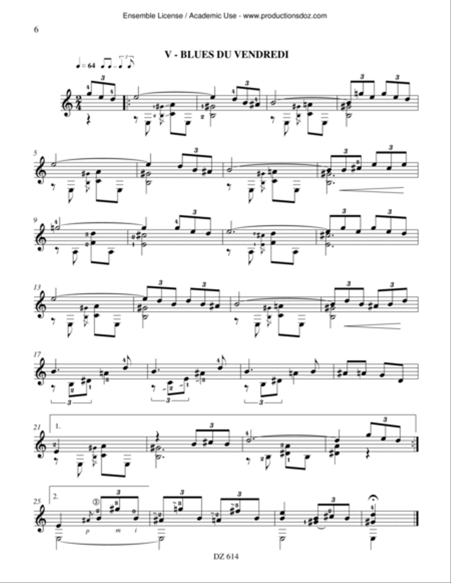 Medley Classical Guitar scores gallery preview page 6