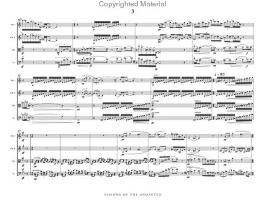 Visions of the Anointed String Quartet scores gallery preview page 4