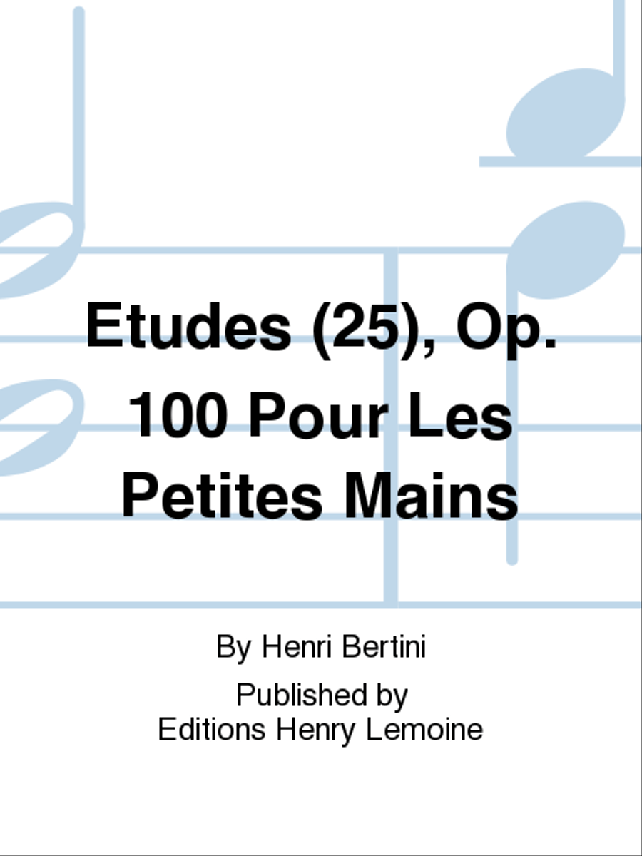 Etudes (25) Op. 100 pour les petites mains Piano Method scores gallery preview page 1