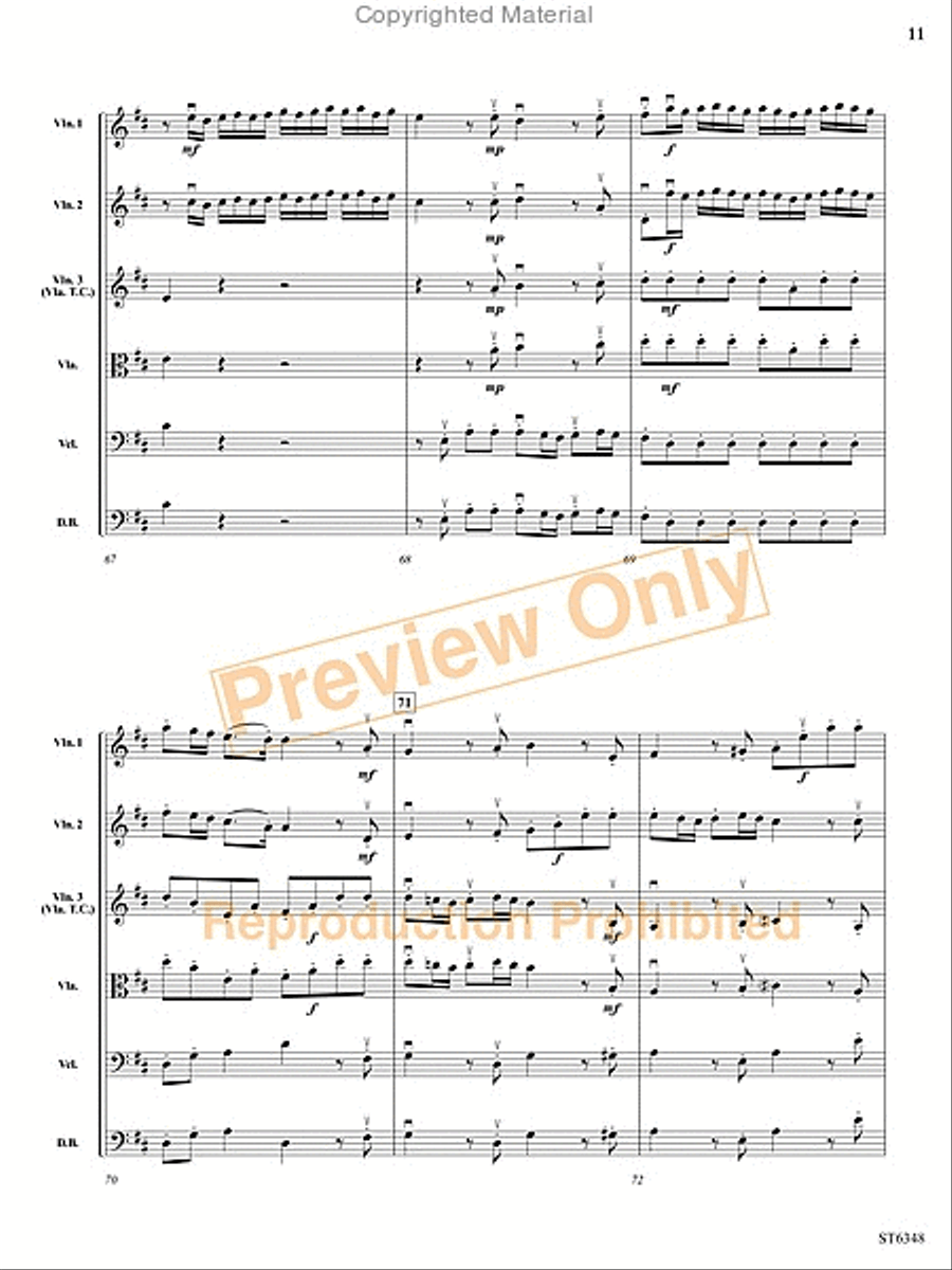 Grave and Allegro String Orchestra scores gallery preview page 12