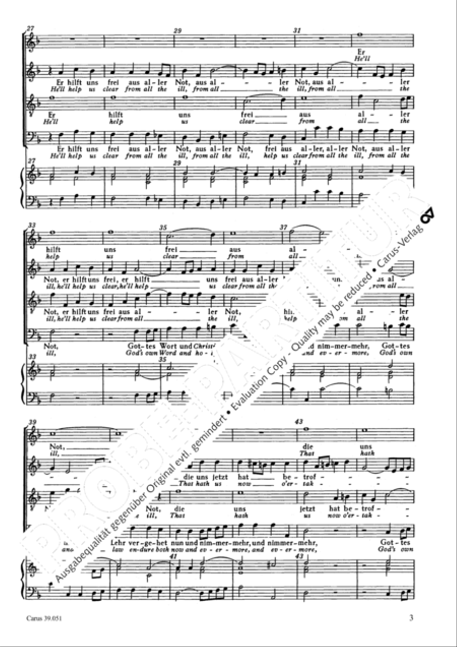 A mighty fortress is our God (Ein feste Burg ist unser Gott) 4-Part scores gallery preview page 4