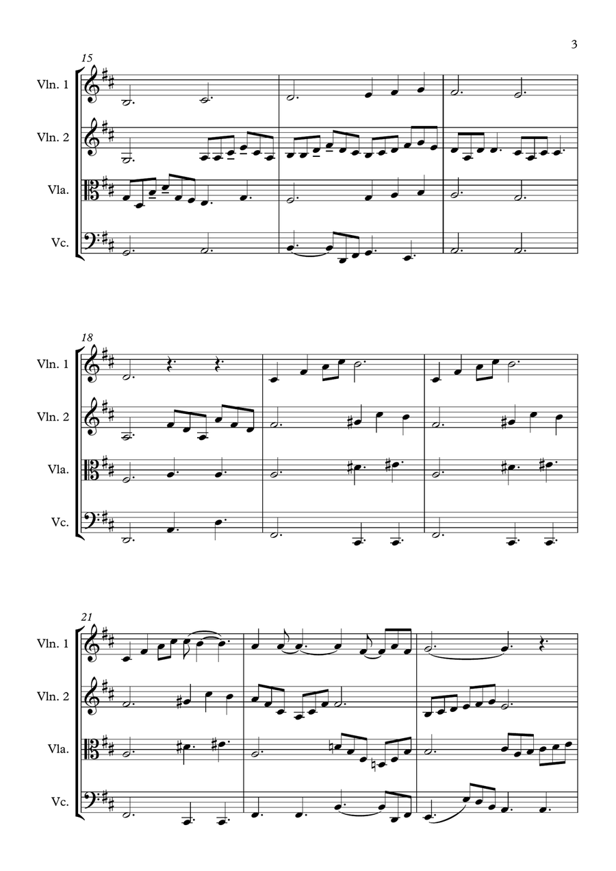 Can't Help Falling In Love String Quartet scores gallery preview page 3