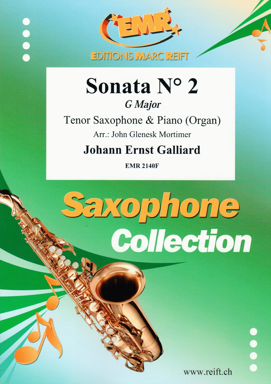 Sonata No. 2 in G Major Tenor Saxophone scores gallery preview page 1
