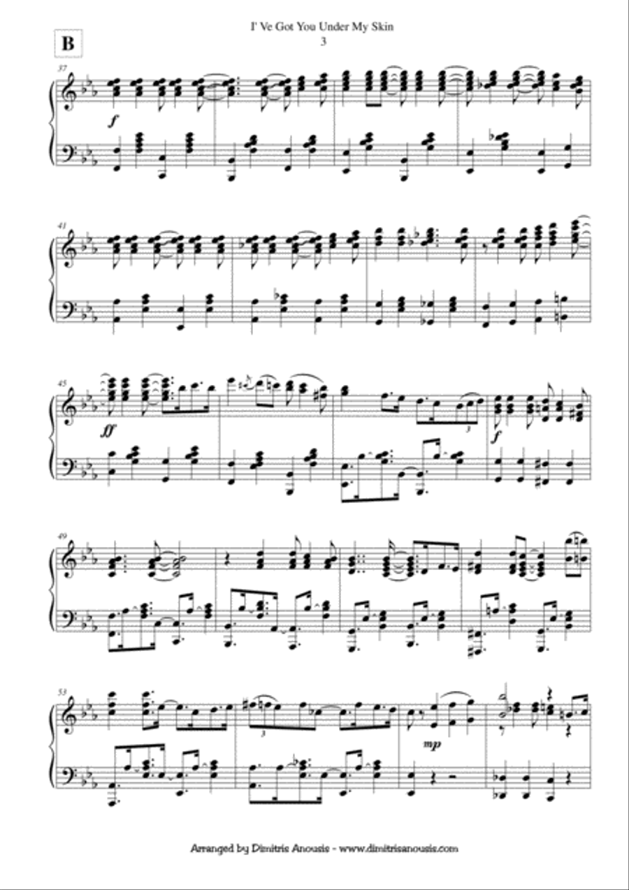 I've Got You Under My Skin Piano Solo scores gallery preview page 4