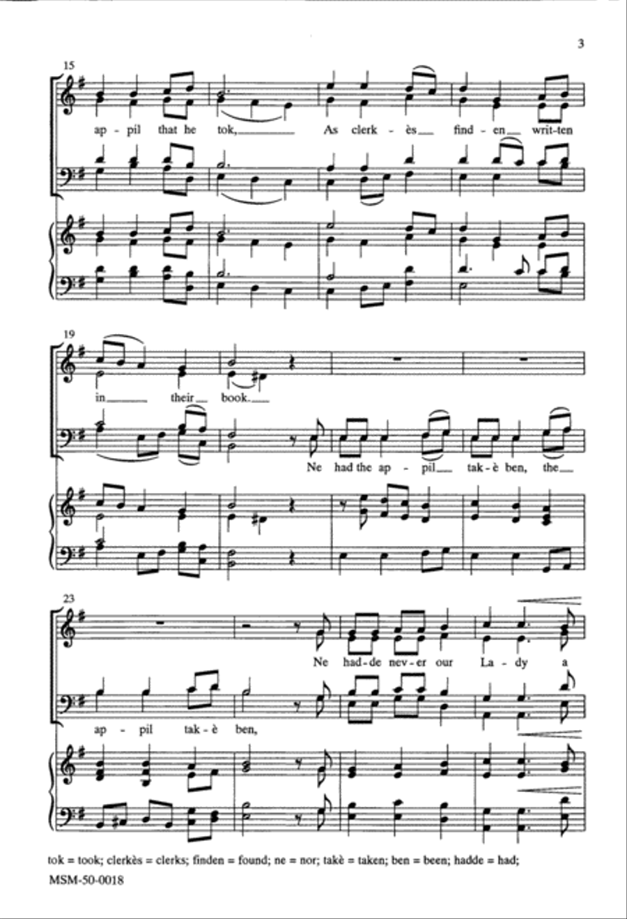 Adam Lay Ybounden 4-Part scores gallery preview page 2