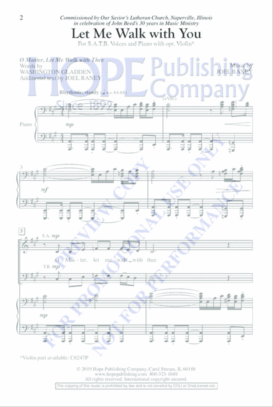 Let Me Walk with You 4-Part scores gallery preview page 2