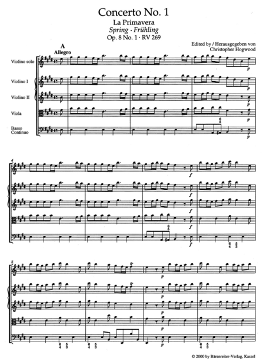 Die Vier Jahreszeiten Violin Solo scores gallery preview page 2