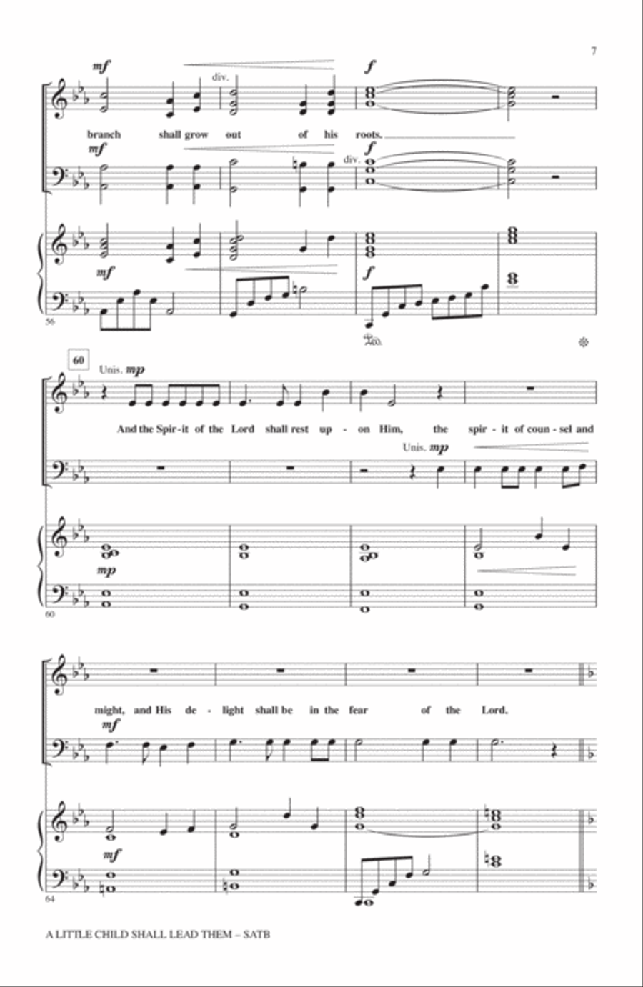 A Little Child Shall Lead Them 4-Part scores gallery preview page 6