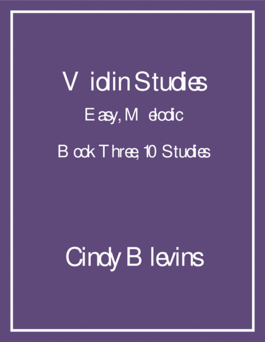 Violin Studies, Easy, Melodic, Book Three, 10 Studies image number null