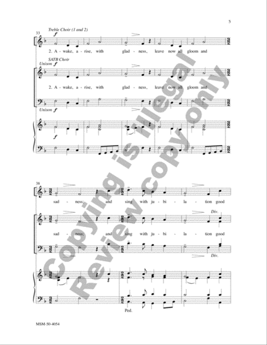 Christ Jesus Is Arisen 4-Part scores gallery preview page 5