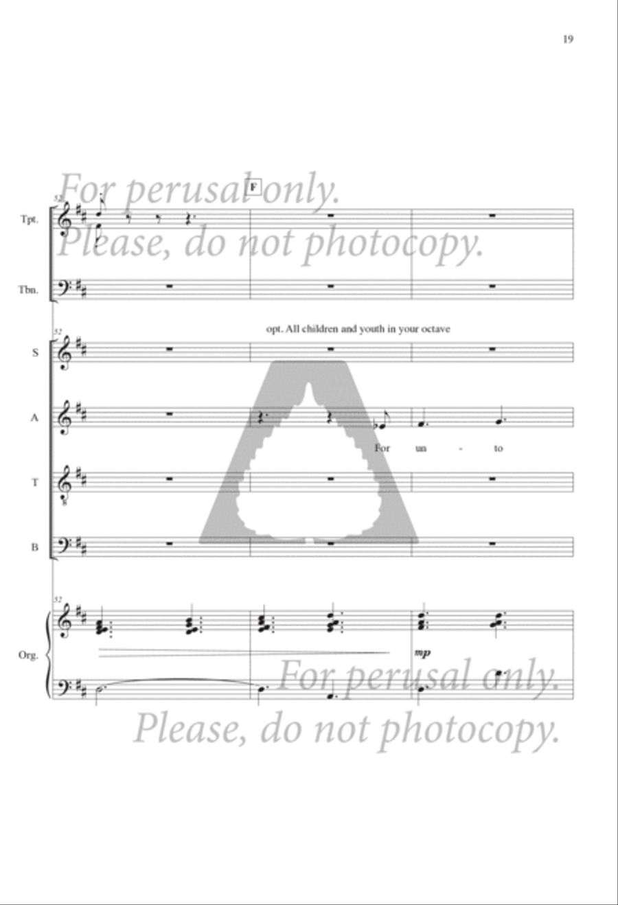 Shout for Joy to the World (Brass Full Score) Choir scores gallery preview page 20