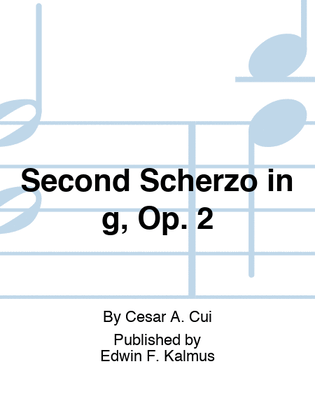 Book cover for Second Scherzo in g, Op. 2