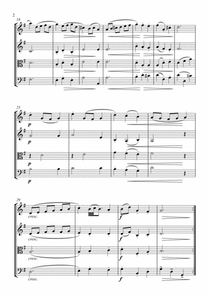 Minuet in G major - Johann Sebastian Bach (Easy String Quartet Arrangement) image number null