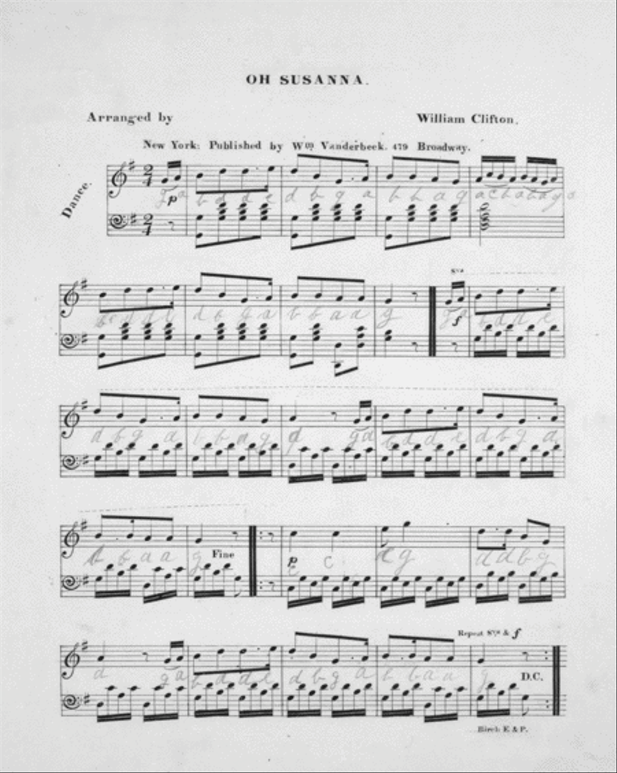 Oh Susanna Piano Solo scores gallery preview page 1