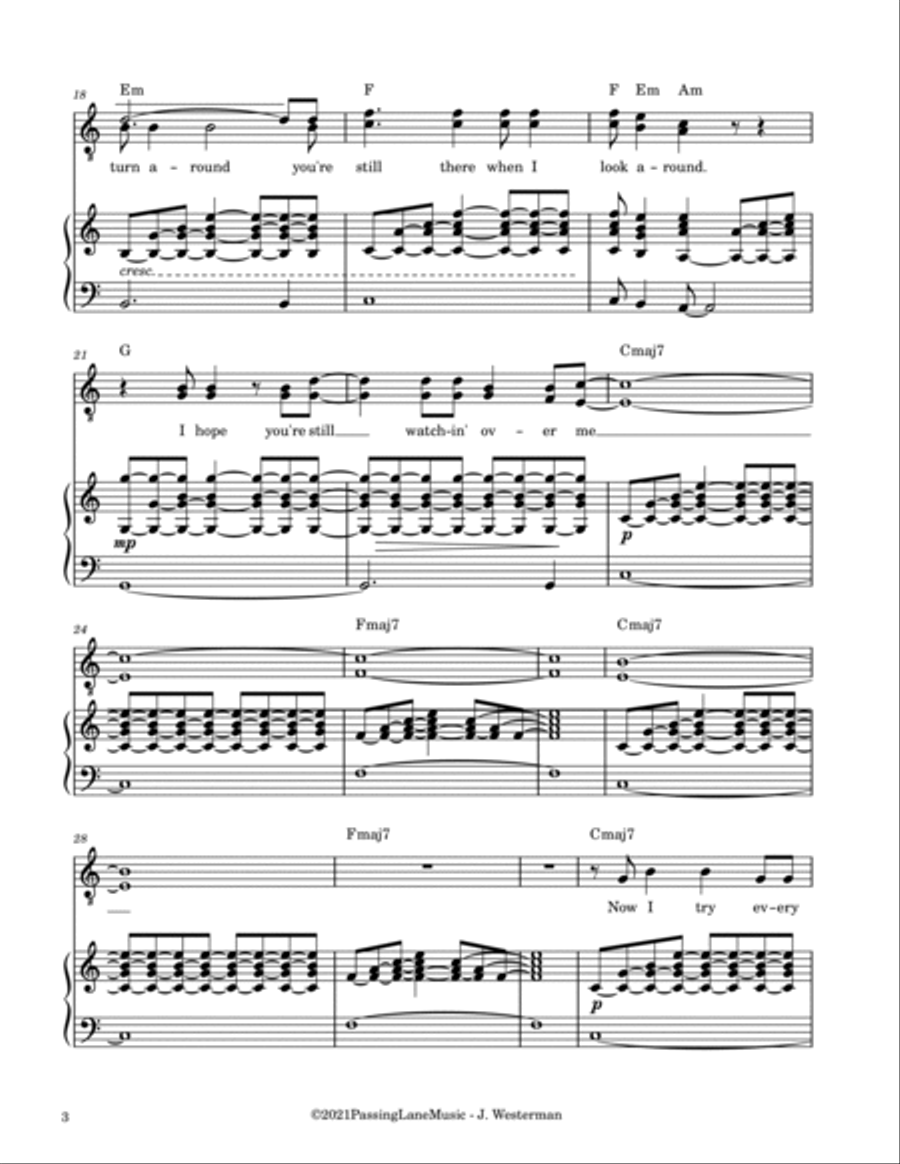 Pareidolia Piano, Vocal, Guitar scores gallery preview page 3
