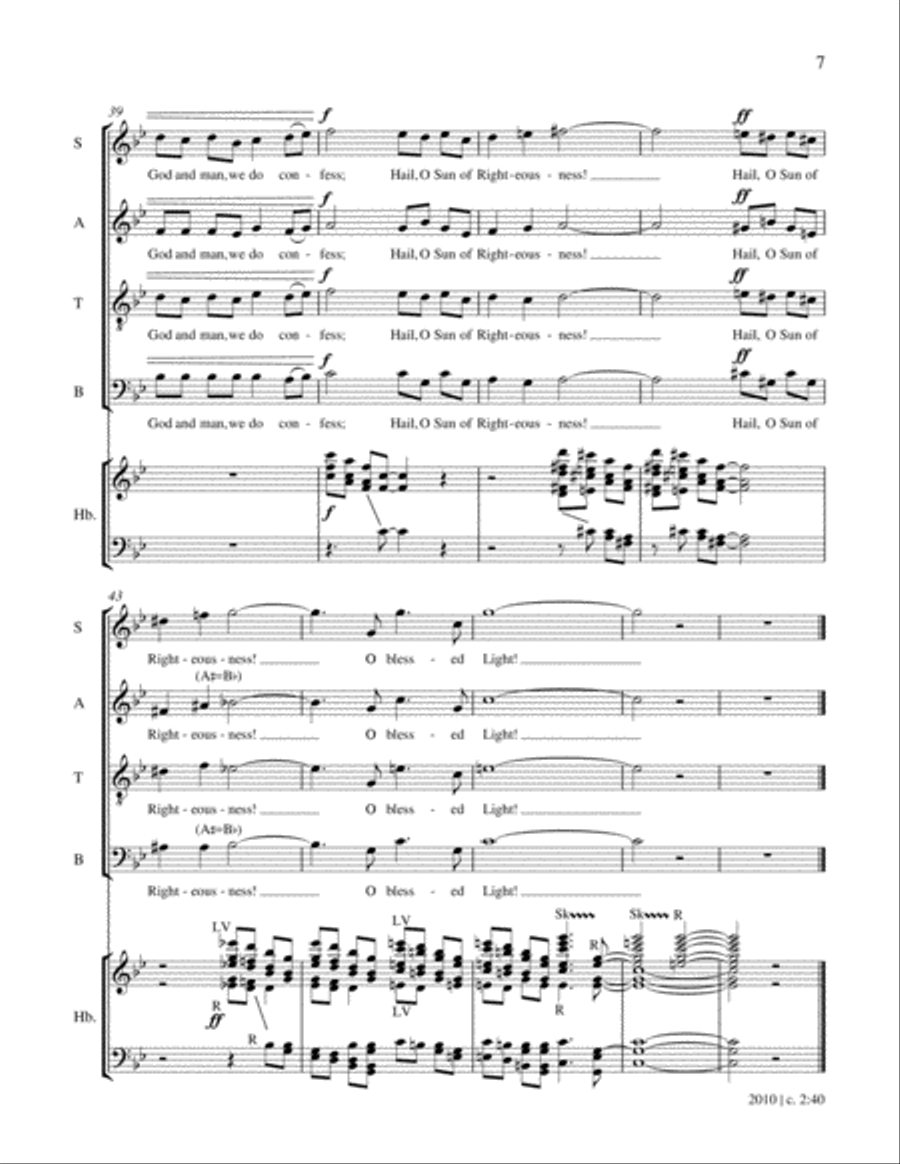 Hail, O Blessed Light Hail, O Blessed Light 4-Part scores gallery preview page 7