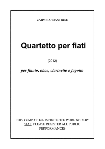 Quartetto per fiati - Wind quartet