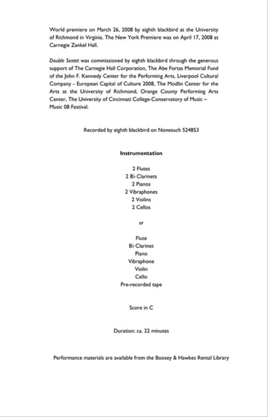 Double Sextet Double Sextet Study Score scores gallery preview page 5