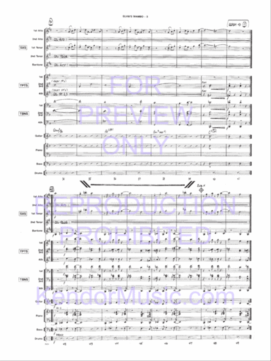 Elvin's Mambo Jazz Ensemble scores gallery preview page 4