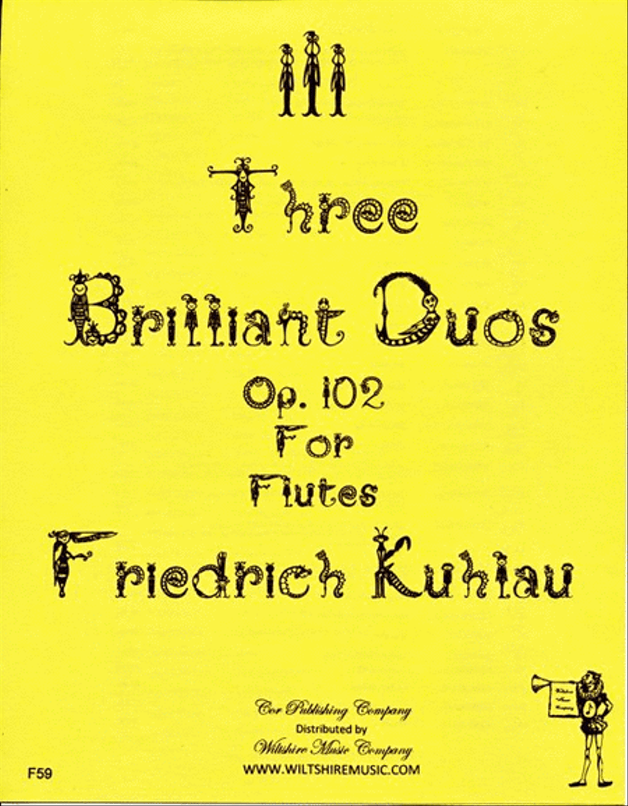 3 Brilliant Duos, Op.102 Flute Duet scores gallery preview page 1