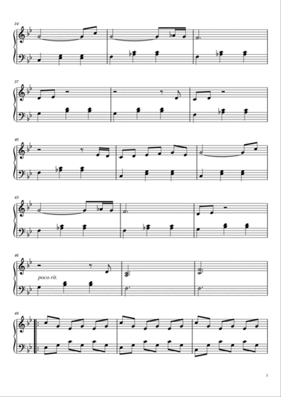 Sleeping Lotus Sleeping Lotus Easy Piano scores gallery preview page 3